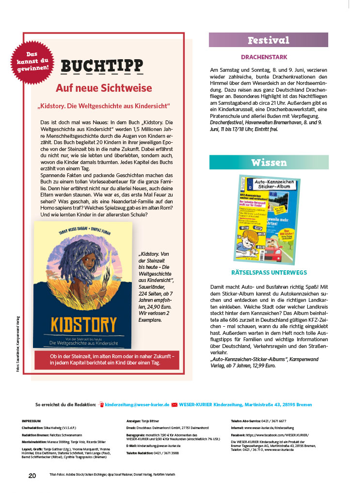 kinderzeitung weserkurier
